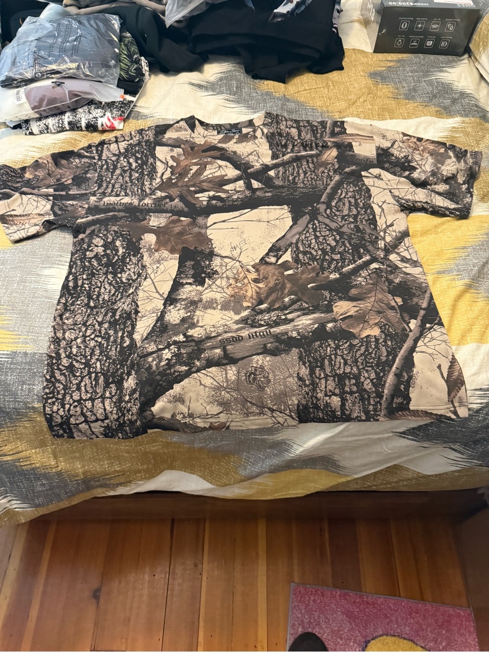 Darc Sport Men's Short-Sleeve Camo Tee in Brown and Tan size 2X